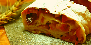 Apfelstrudel met vanillesaus