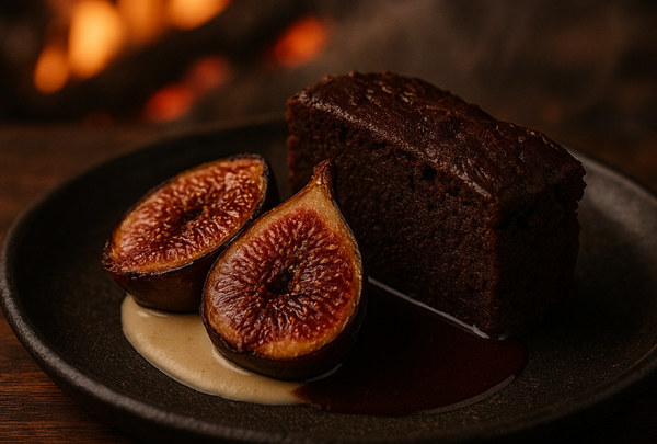 Chocolade pastinaak cake met vijgen